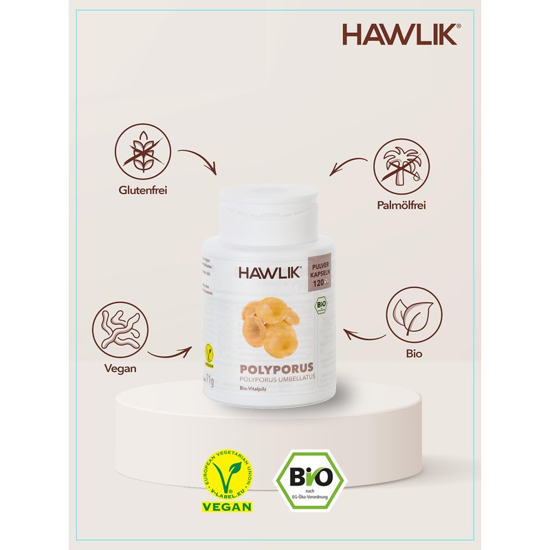 Hawlik Health Products - Polyporus Powder Capsules - Vital Mushrooms