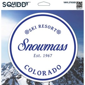Squiddy Snowmass Colorado - Vinyl Sticker Decal for Phone, Laptop, Water Bottle (2.5" Tall)