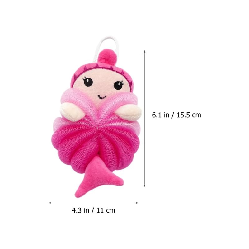 Pretyzoom Piezas Esponjas Baño Infantiles Forma Unicornio Sirena Bolas Exfoliantes
