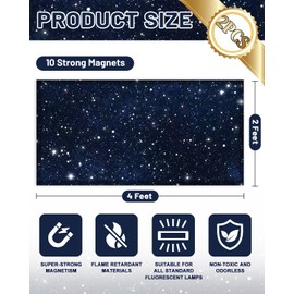 Atofter - Cubiertas de luz fluorescente para luces de techo, 4 x 2 pies, cubiertas de filtros de luz fluorescente magnética fuertes para aula, oficina, escuela, hogar, hospitales (paquete de 2