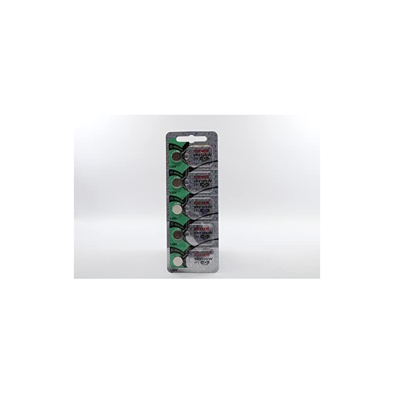 10 Maxell 371 SR920SW AG6 D371 LR920 Batteries, New Hologram
