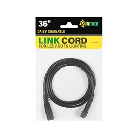 SUNPACK Daisy Chainable Link Cord, Black, 36" - Made for LED and T5 Lighting, Ideal for Linking Indoor Grow Lights
