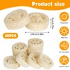 Pack of 30 Natural Loofah Sponge Soap Pads, 100% Loofah