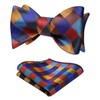 Hisdern Men's Bow Tie, Hand-tied Bow Tie, Square Set, Washable