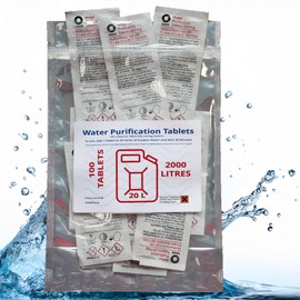 Oasis Water Purification Tablets Each Tablet Treats 20 Litres of Suspect Water (100 Tablets)