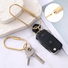 Larrel Gold Key Ring, 4 Pcs Gold Reusable Keychain Simple