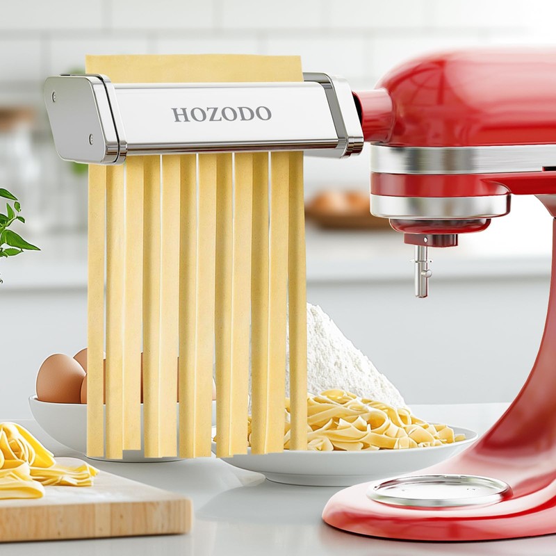 Pasta Attachment for KitchenAid Mixer, Includes Pasta Sheet Roller, Spaghetti