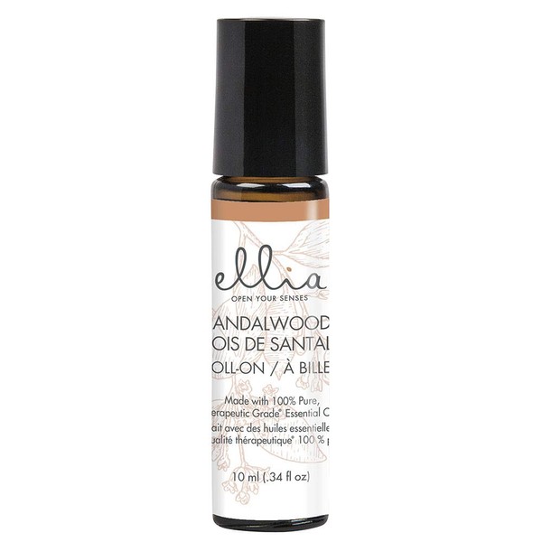 Ellia Sandalwood Essential Oil Roll-On | 10ml, 100% Pure, Therapeutic Grade
