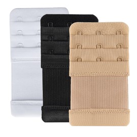 AKAAYUKO Bra Extender 3 Hook Bra Extension Strap Soft Stretchy, Pack of 3