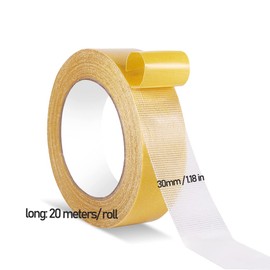 LIWUTE Fabric Tape Multifunctional Double Sided Tape,Clear Tape for Clothes,Double Stick Carpet Tape Heavy Duty 1.2in x 66FT/20m High Stickness Strong 2 Sided Tape