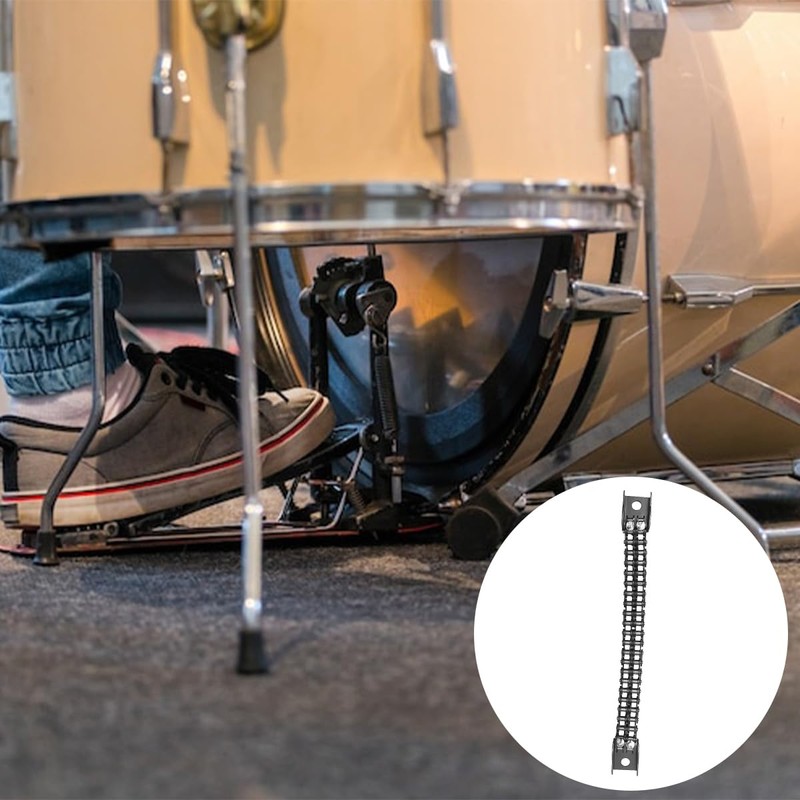 Gorise Drum Pedal Chain Replacement Double Buckle Chain for Drum
