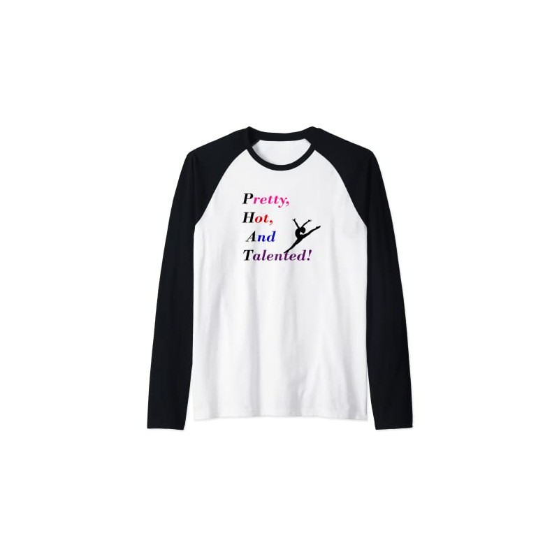 Hübsches, heißes und talentiertes Übungs-T-Shirt Raglan