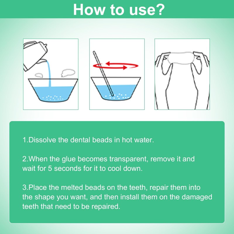 Temporary Tooth Repair Kit – Moldable False Teeth Beads for