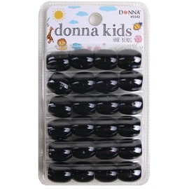 DONNA Jumbo Plastic Hair Beads, DIY Braiding Beads for Kids 1pc Quick Beaders, Small Pack Size, 1PC Black Color
