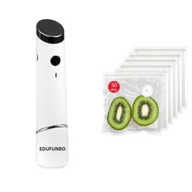 Vacuum Sealer for Food, Handheld Vacuum Sealer Easy Mode (Vacuum Sealers+ 50 Reusable Vacuum Seal Bags)