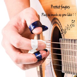 Guitar Finger Protector Fingertips 12 Pieces Guitar Picks Thumb Finger Picks Guitar Picks Celluloid Guitar Picks Guitar Picks Right Thumb Pick for Index Finger and Thumb