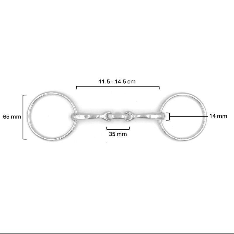 Equine Smile ES0122 ErgoBit Water Snaffle Double Broken Anatomically Shaped