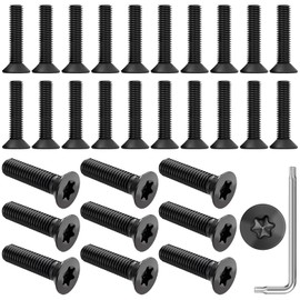 Pack of 30 M5 x 30 mm Countersunk Screws Torx Black Stainless Steel Standard Torx Countersunk Screws with Hex Key Full Thread Screws Stainless Steel for Mechanical Appliances Household Furniture