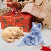 2Pcs Silicone Cat Mold 3D Cat Rose Soap Mold Silicone