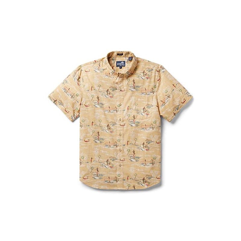 Reyn Spooner Surfer's Paradise Tailored Button Front Surfing Hawaiian Aloha