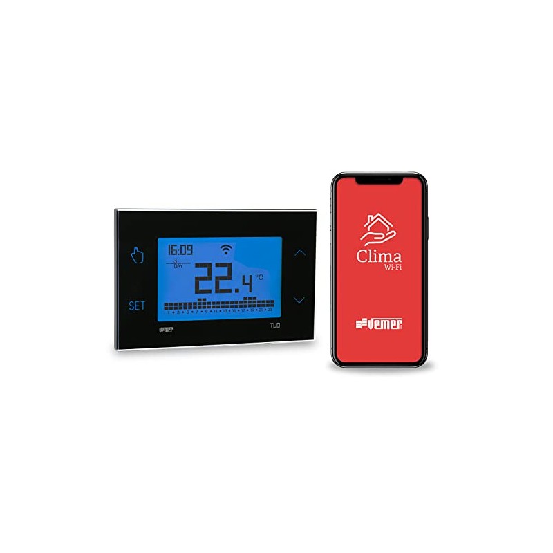 VEMER VE793800 TUO WiFi Lite Smart WiFi Thermostat, WLAN Room