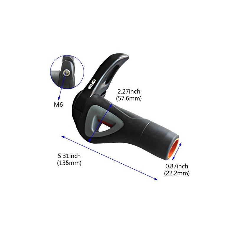UFOR CAVO Ergonomic Lock-On Rubber Bike Grips, with Aluminum Locking
