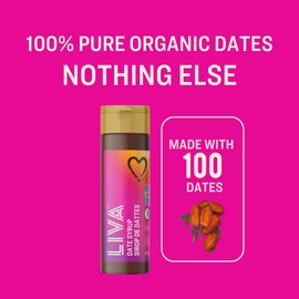LIVA 100% Pure Organic Date Syrup 400g Bottle | Source of FIbre, Non GMO, Certified Kosher, Gluten-Free