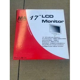 New Old Stock 17" LCD Desktop Computer Monitor VGA Retro Square 4:3 w/ Speakers