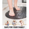 HITSLAM Oval Bath Mat Non Slip, 68x38 CM Bubble Shower