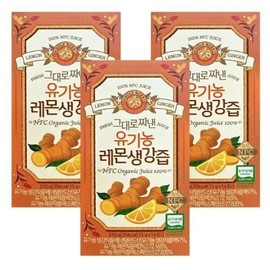 Whole Berry Squeezed Organic Lemon Ginger Juice 15g x 14 Packets x 3 Boxes VKS / 홀베리 그대로짜낸 유기농 레몬생강즙 15g x 14포 x 3박스 VKS