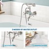 gotonovo Wall Mount Clawfoot Bathtub Faucet with HandHeld Spray and