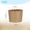 sourcing map 100Pcs Paper Baking Cups 6oz Brown Kraft Paper