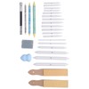 26 Pieces Blending Stumps Sandpaper Boards Eraser Sponge Extension Tool