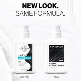 Keracolor Clenditioner ONYX Hair Dye - Semi Permanent Hair Color Depositing Conditioner, Cruelty-free, 12 Fl. Oz.