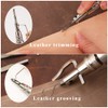 Leather Groover Tool(Black), 7 in 1 Pro Adjustable Stitching Groover