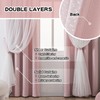 MYSKY HOME Pink Curtains for Bedroom 90 Inch Long Curtains