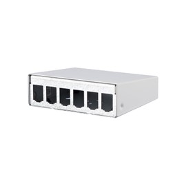 METZ CONNECT Modul AP-Gehäuse 6 Port reinweiß, unbestückt