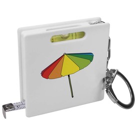 Azeeda 'Beach Umbrella' Keyring Tape Measure/Spirit Level Tool (KM00038487)