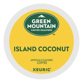 Green Mountain Coffee Pods K-Cups For Keurig Machines Flavored K Cup (All Count Fresh Capsules) Light / Medium / Dark Roast Long Expiry ALL FLAVORS (72 K-Cups Island Coconut Coffee)