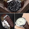 Aoeiwv Genuine Leather Watch Band Hand-Stitched Texture Padded Italian Leather