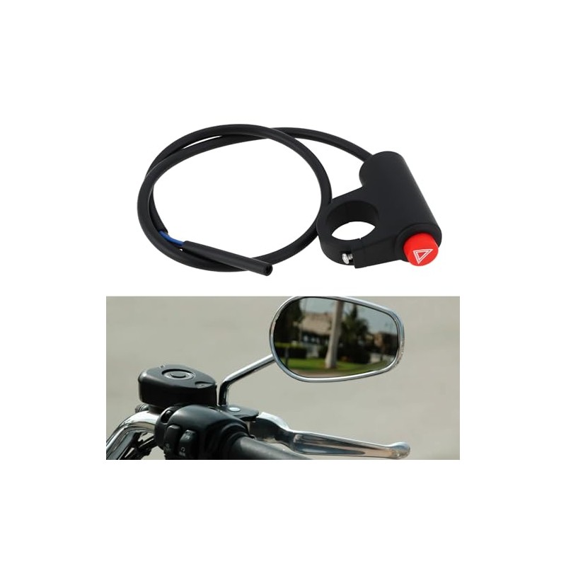 Motorcycle Hazard Warning Light Switch 12V Double Hazard Indicator Handlebar