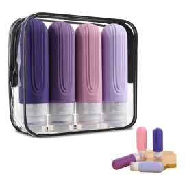 Botellas De Kit De Viaje Portátiles Contenedores Silicona