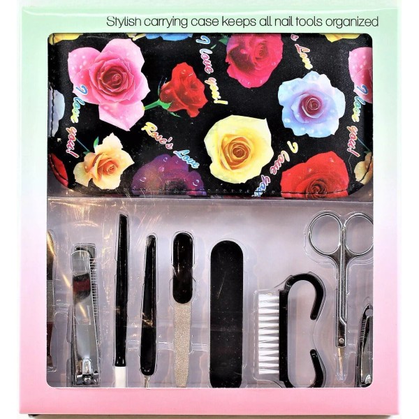 Unbranded Manicure Set With Carrying Pouch Value Travel Pack 10