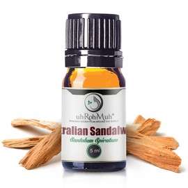 uh*Roh*Muh Australian Sandalwood Essential Oil 5 ml - 100% Natural & Pure Steam Distillate of Australian Sandalwood Heartwood for Aromatherapy