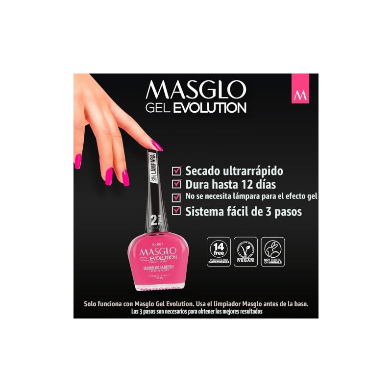 Masglo Gel Evolution Esmalte de Uñas Efecto Gel