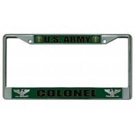 U.S. Army Colonel Chrome License Plate Frame