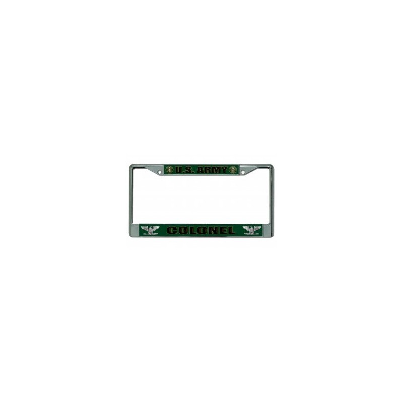U.S. Army Colonel Chrome License Plate Frame
