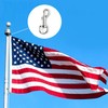 100ft Flag Pole Rope, Flag Pole Halyard Rope Kit with