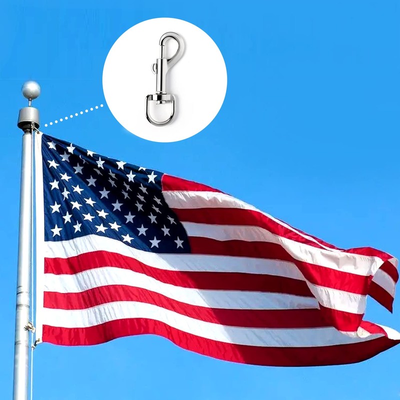 100ft Flag Pole Rope, Flag Pole Halyard Rope Kit with