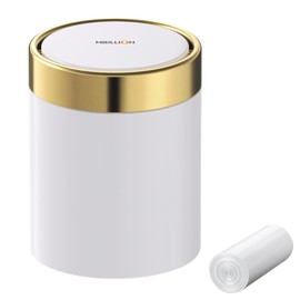 Mini Trash Bin with Lid,Tea Bag Bin Desktop Small Bin Recycling Trash Can Cute Metal Countertop Bin for Tabletop Use,Stainless Steel 0.4Gal/1.5L Waste Bin for Office Parlor Car Bedroom,Swing Lid Open